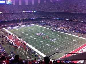 Picture of a view inside Super Bowl XLVII